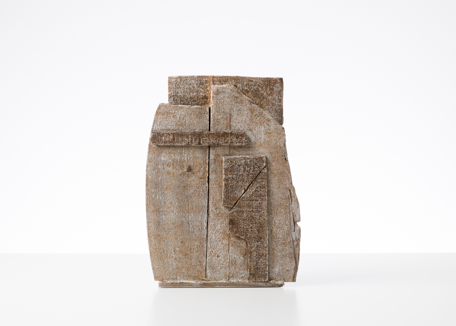 STELE #16, 2016 stoneware and slip, 16 3/8 x 12 x 4 in, private collection