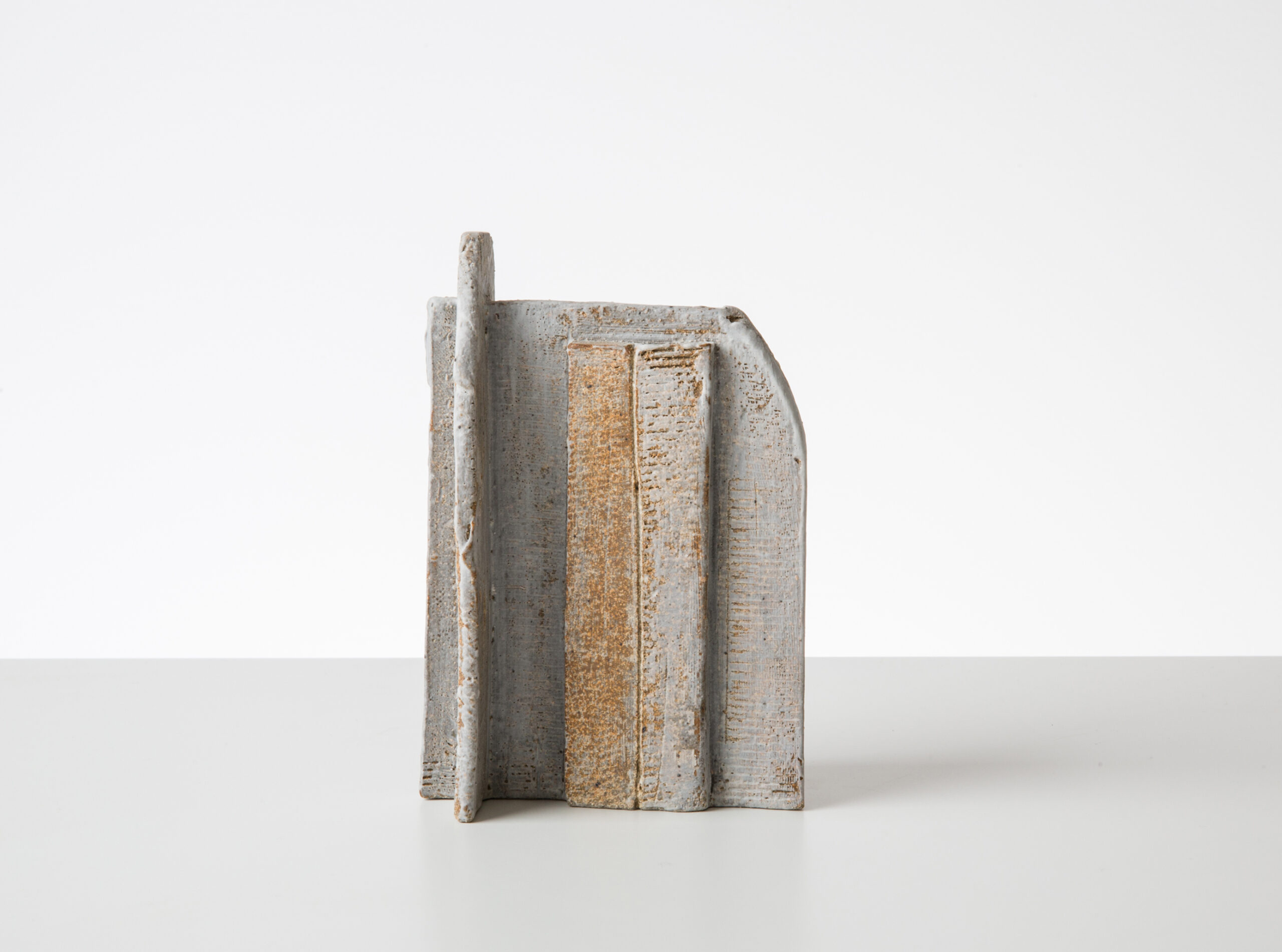 COMPOSITION #9, 2015 stoneware and slip, 6 1/2 x 5 x 2 1/5 in