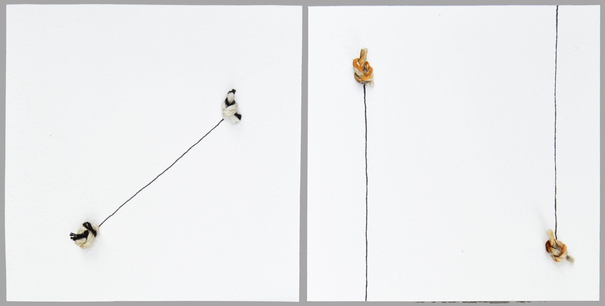 UNTITLED (TR869), 2018 mixed media on paper, diptych, 4 x 8 1/4 in
