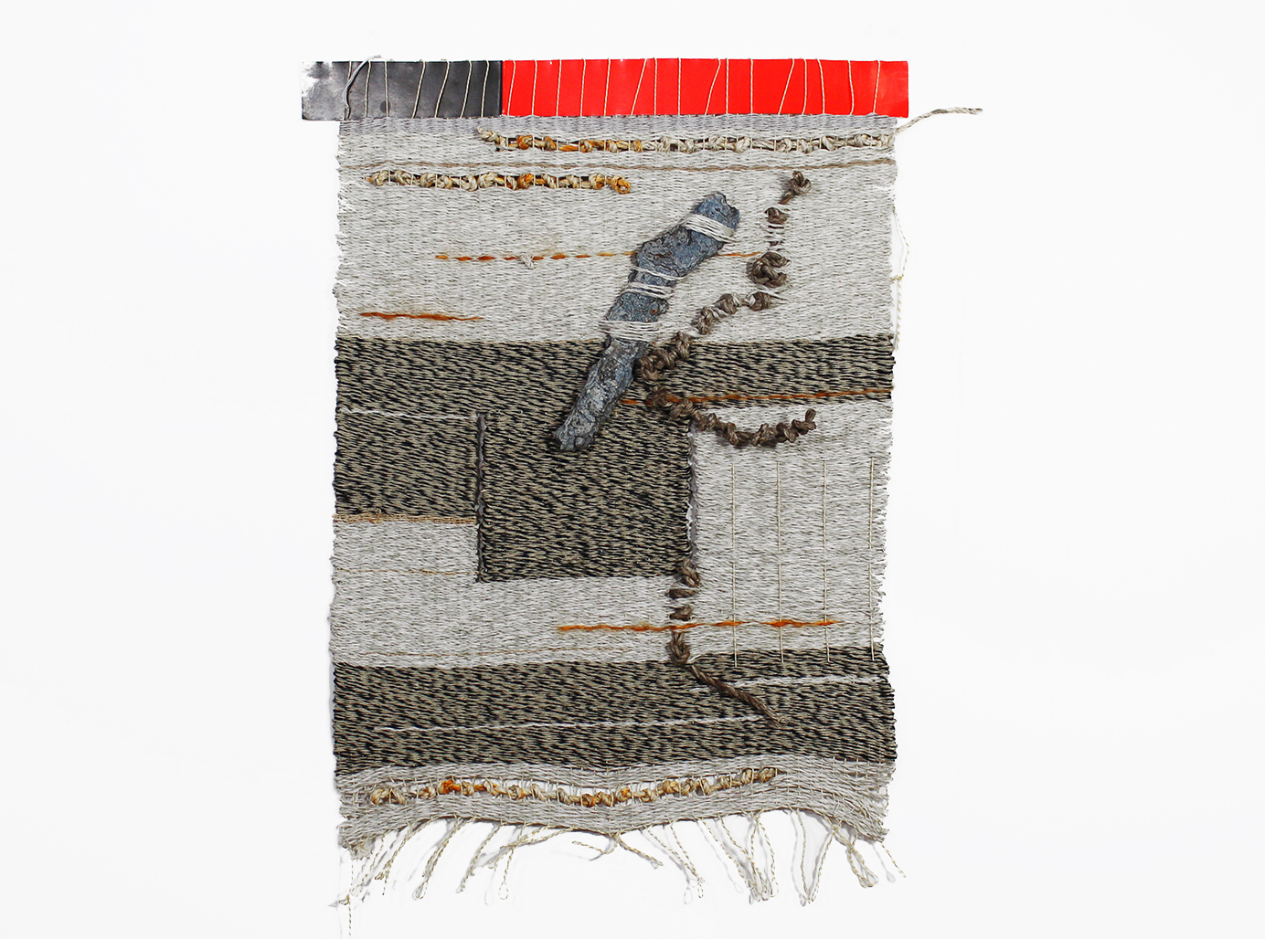UNTITLED, 2020 cotton, wool, mixed media, 21 1/4 x 12 1/2 in